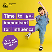 Time to get immunised for influenza -- Book your appointment now