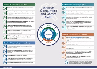 Working with consumers and carers toolkit infographic