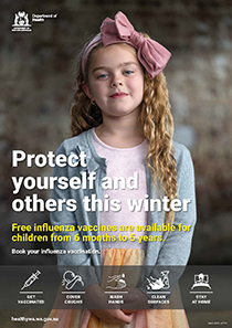 Influenza vaccination poster - girl