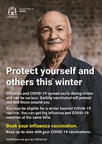 Press advert influenza vaccination for over 65s