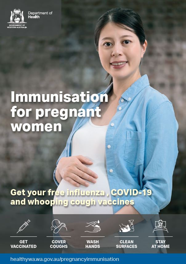 Immunisation for pregnant women brochure cover
