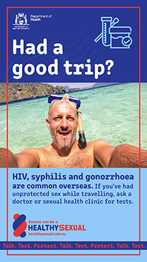 Had a good trip? Healthysexual campaign poster