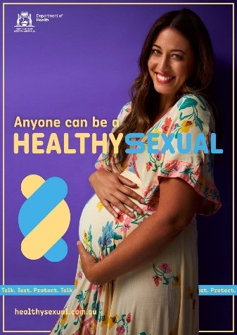 Anyone can be a healthysexual poster preganant woman