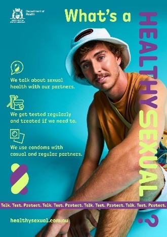 What's a healthysexual poster man in bucket hat
