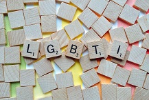 Scrabble pattern spelling LGBTI