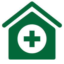 Icon: House with medical cross