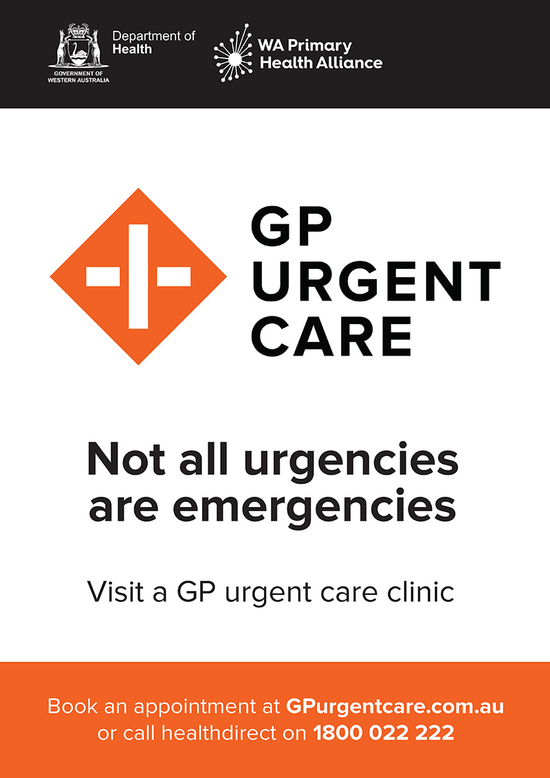 Poster: GP Urgent Care – White background