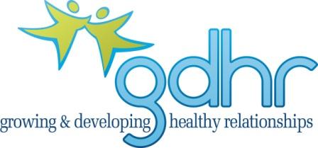 GDHR Logo: Growing Developing Healthy Relationship
