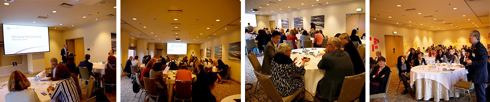 Banner: Images from the Cancer research innovation forum