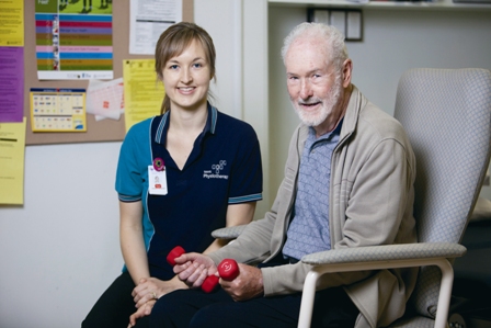 Occupational therapist with senior