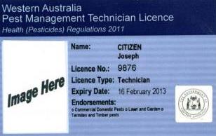 Western Australia Pest Management Technician Licence